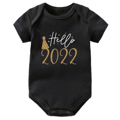 Hello 2022 Newborn Baby Bodysuit Romper