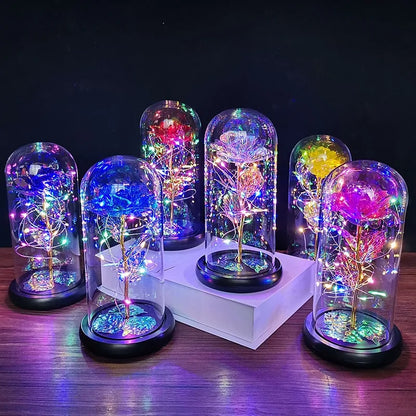 Led Enchanted Galaxy Rose Decor